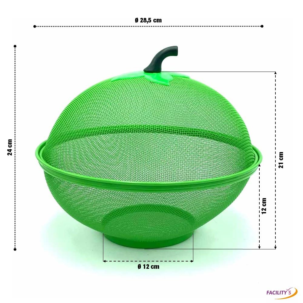 FACILITYS - Panier à fruit anti moucheron - Cloche protège fruit en mailles métalliques