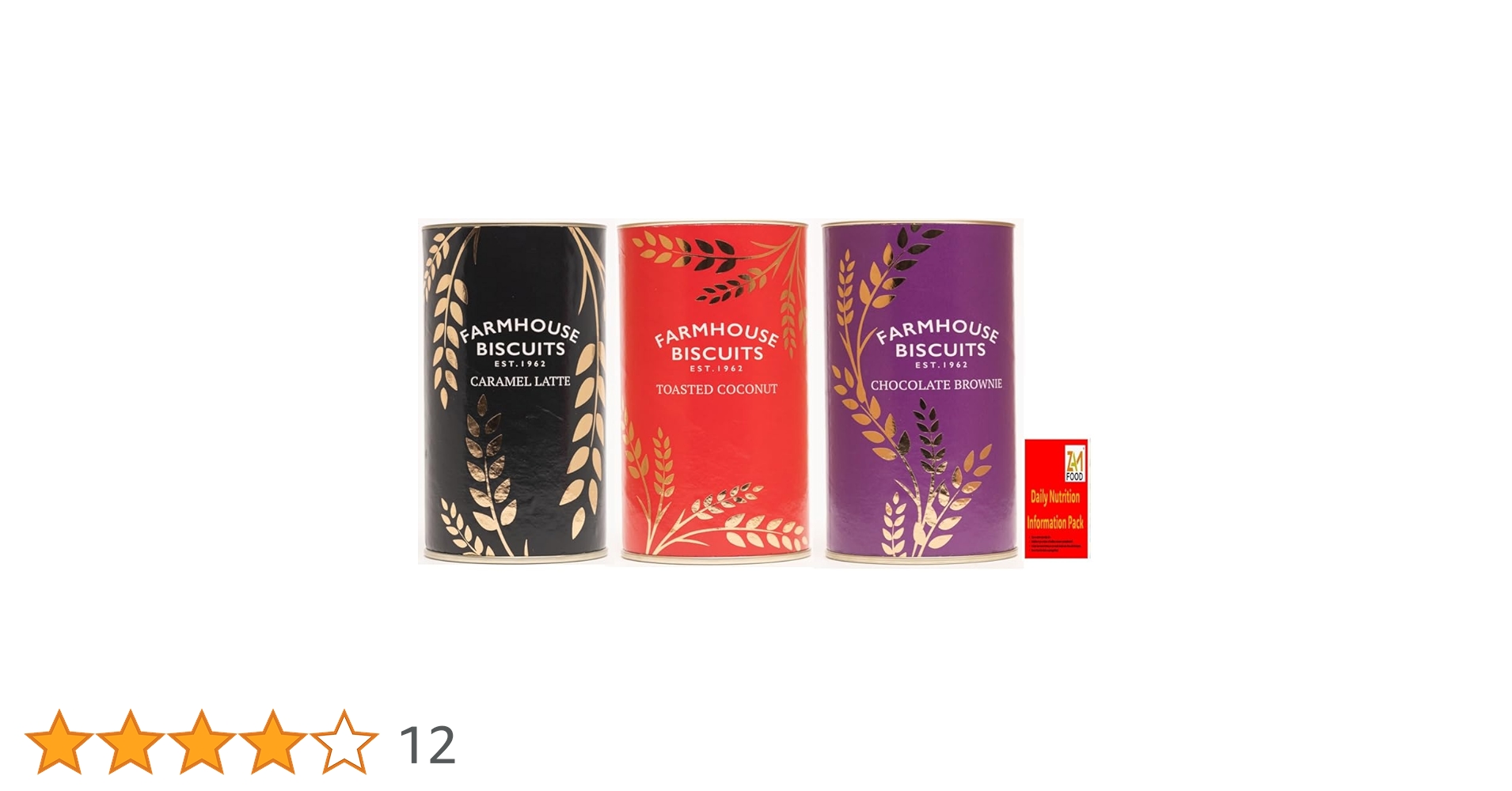 Farmhouse Biscuits Mixed Flavours Luxury Selection Tubes, Caramel Latte Toasted Coconut