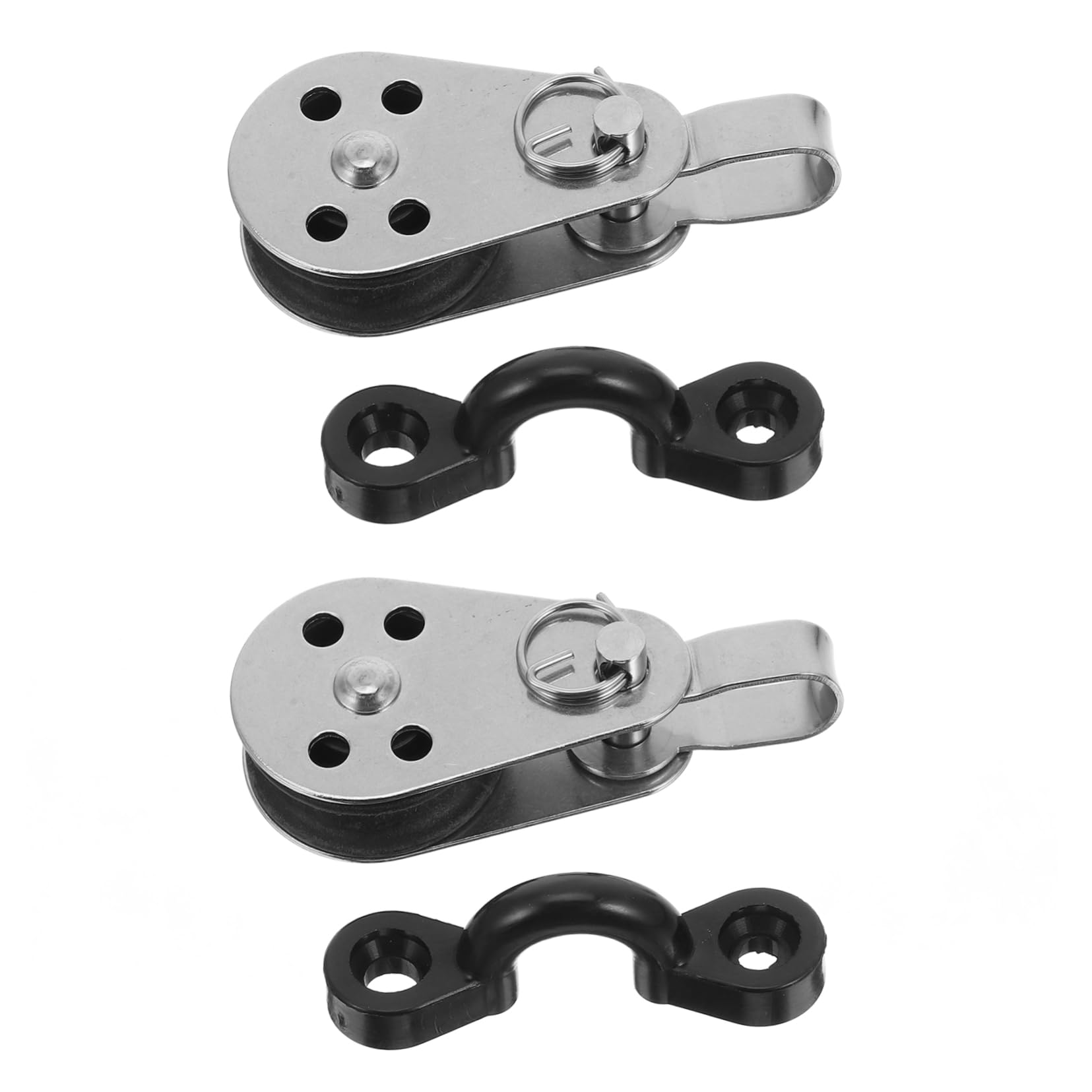 NAMOARLY Kayak Anchor Trolley Kit with Stainless Steel Pulleys Nylon Pad Eyes and Screws Essential Accessories for Secure Mooring and Easy Installation Kayaking and Canoeing