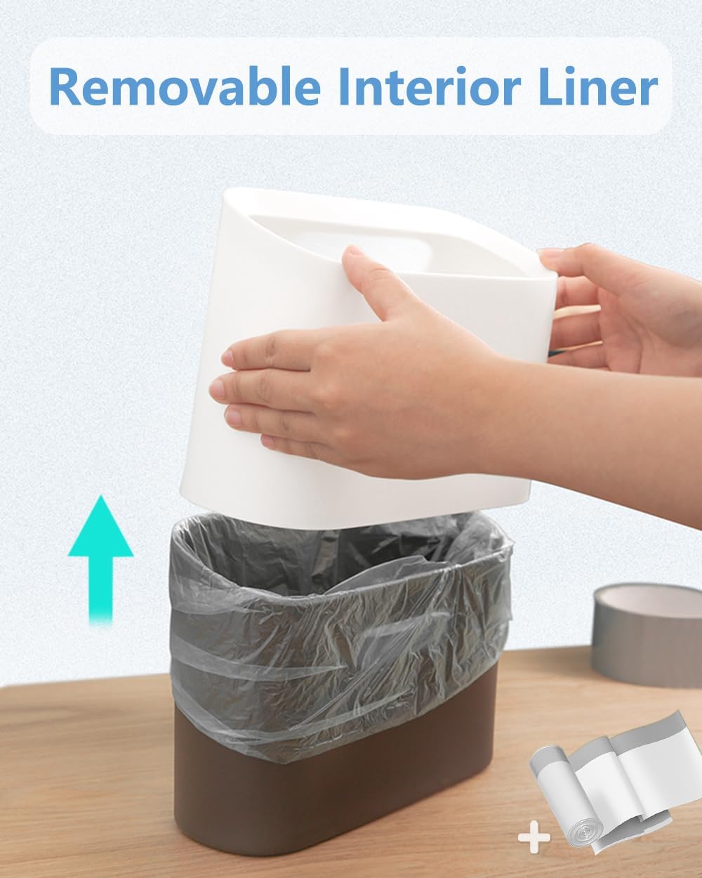 Swaroop mart Countertop Trash Can Tiny Desktop Dust bin Waste Basket (plastic dustbin small) 3