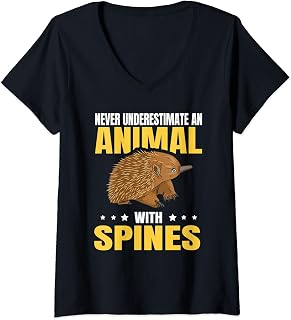 Womens Australia Echidna Quote for a Monotreme Echidna Lover V-Neck T-Shirt