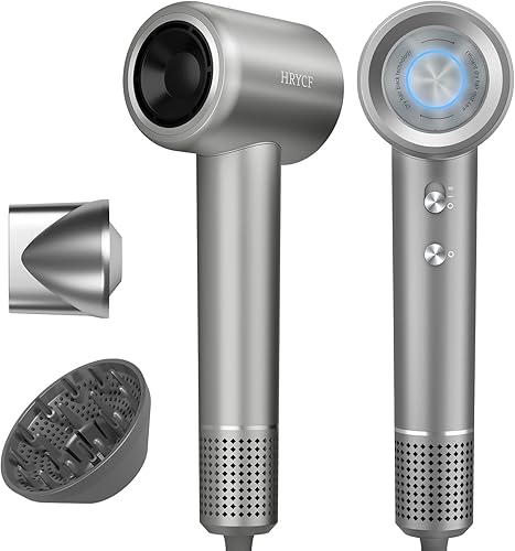 Secador de pelo de alta velocidad  Velocidad de aire profesional de grado de salón, cuidado del cabello de iones negativos  Diseño silencioso