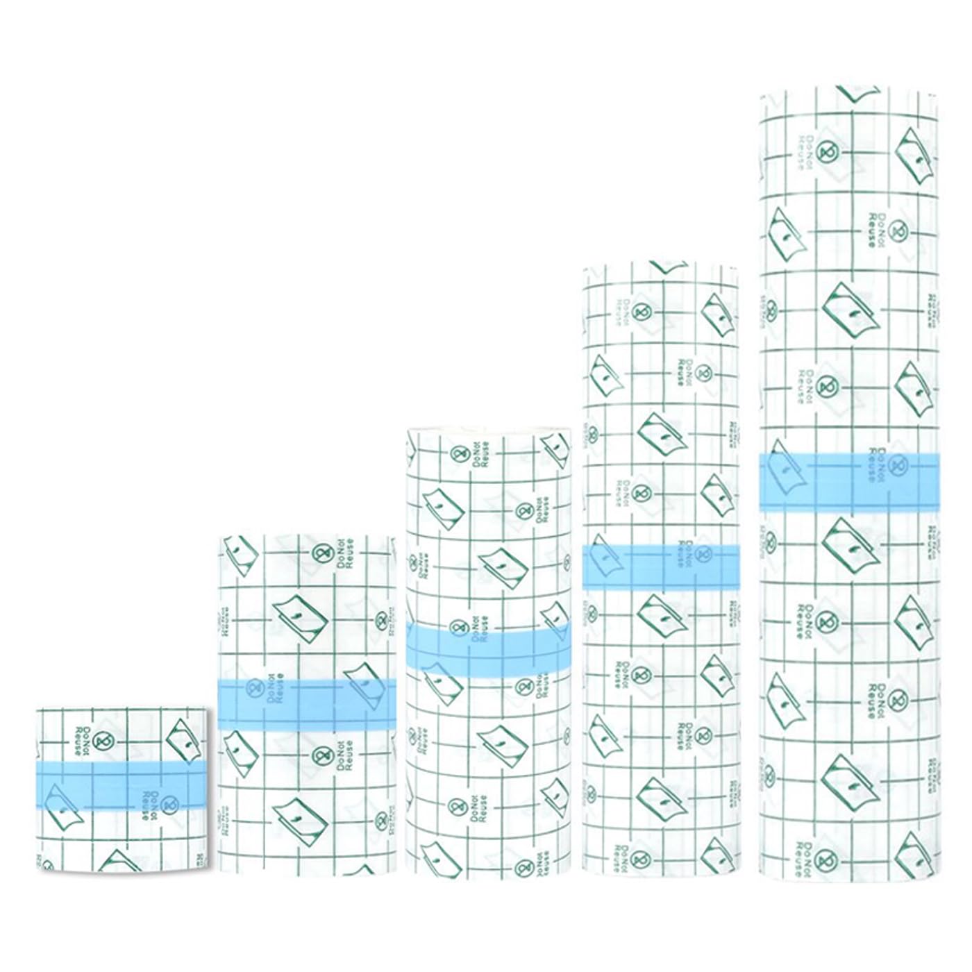 5 Rolls Transparant Waterproof Adhesive Bandages,Second Skin Tattoo Cover Up Tape,Waterproof Tattoo Supplies for Swimming,Shower,Wound Initial Healing,Skin Protection.