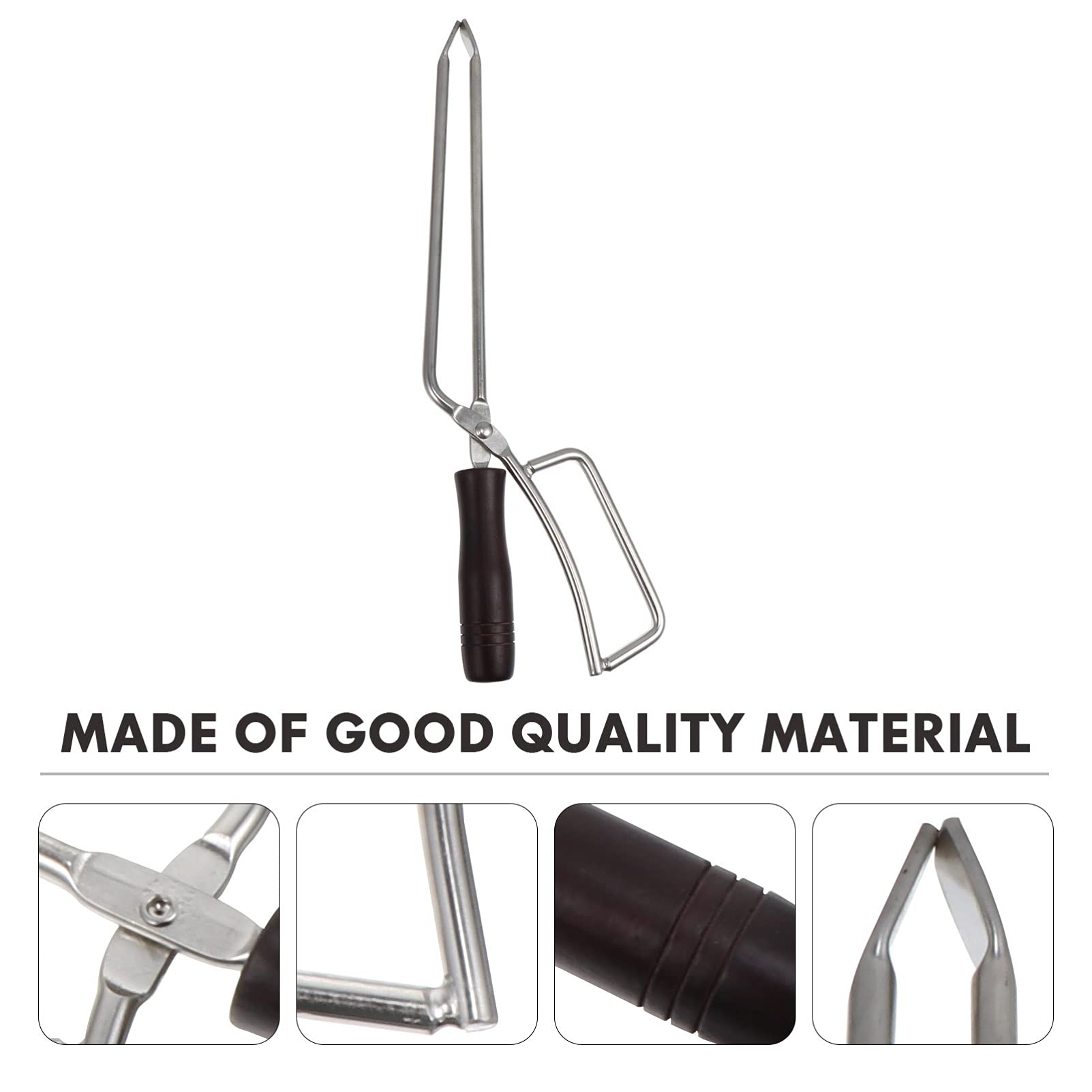 CIYODO 1PC Long Bbq Tweezer with Comfortable Handle Durable Charcoal Tong for Easy Grilling for Outdoor Cooking