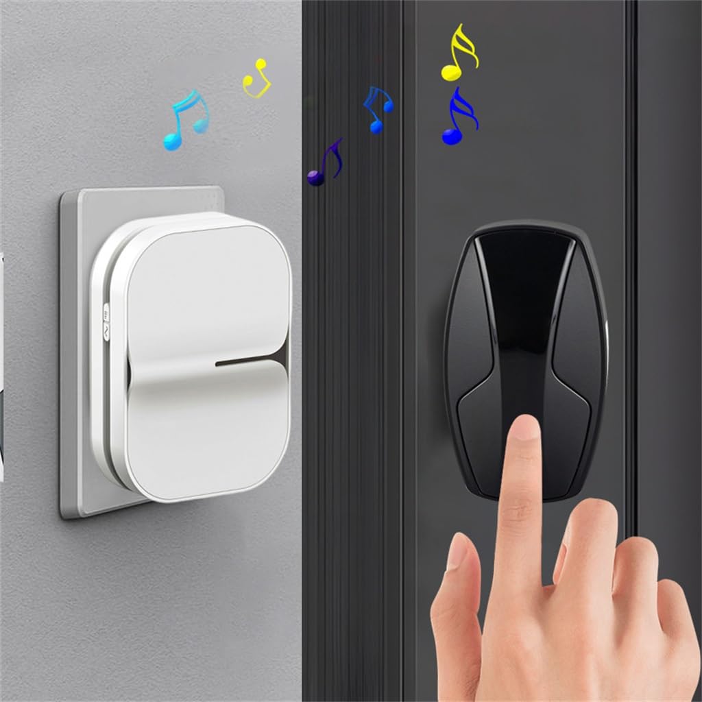 Timbre inalámbrico for casa, apartamento, Modelo de batería, Digital, 36 música, 150 Metros Distancia