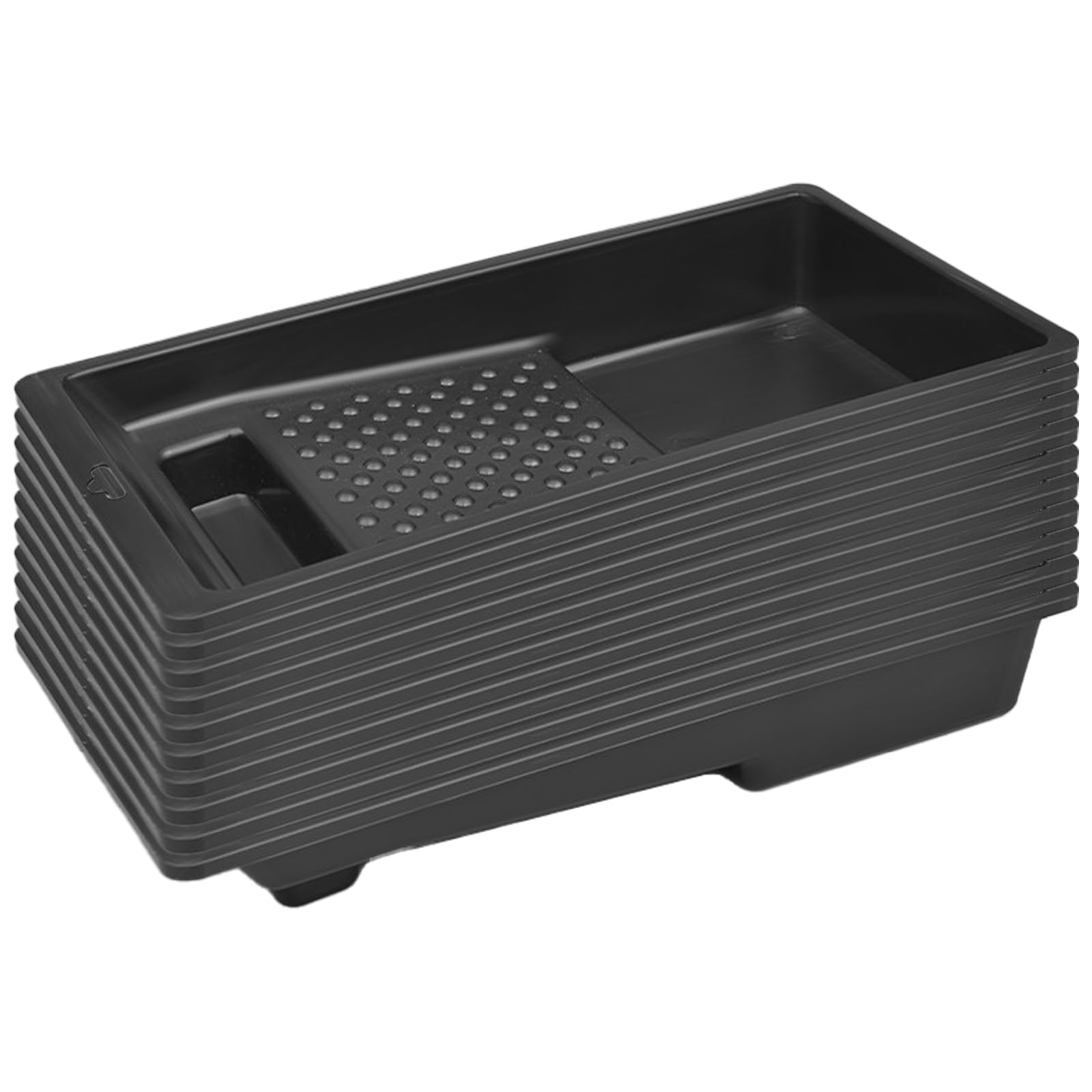 Rphonghong Black 10 Pack Paint Tray, 4 Inch Paint Roller Tray Deep Wells 290 X 150Mm Paint Trays Mini Roller Tray For Paint Lacquer And Wood Treatments Painting With Gloss & Satin