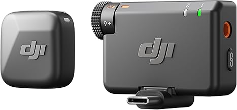DJI Mic Mini Micrófono Inalámbrico (1 TX + 1 RX), cancelación de Ruido, límite automático, micrófono inalámbrico Profesional para cámaras/iPhone/Android, Vlogs, Streaming, transmisión a 400 m