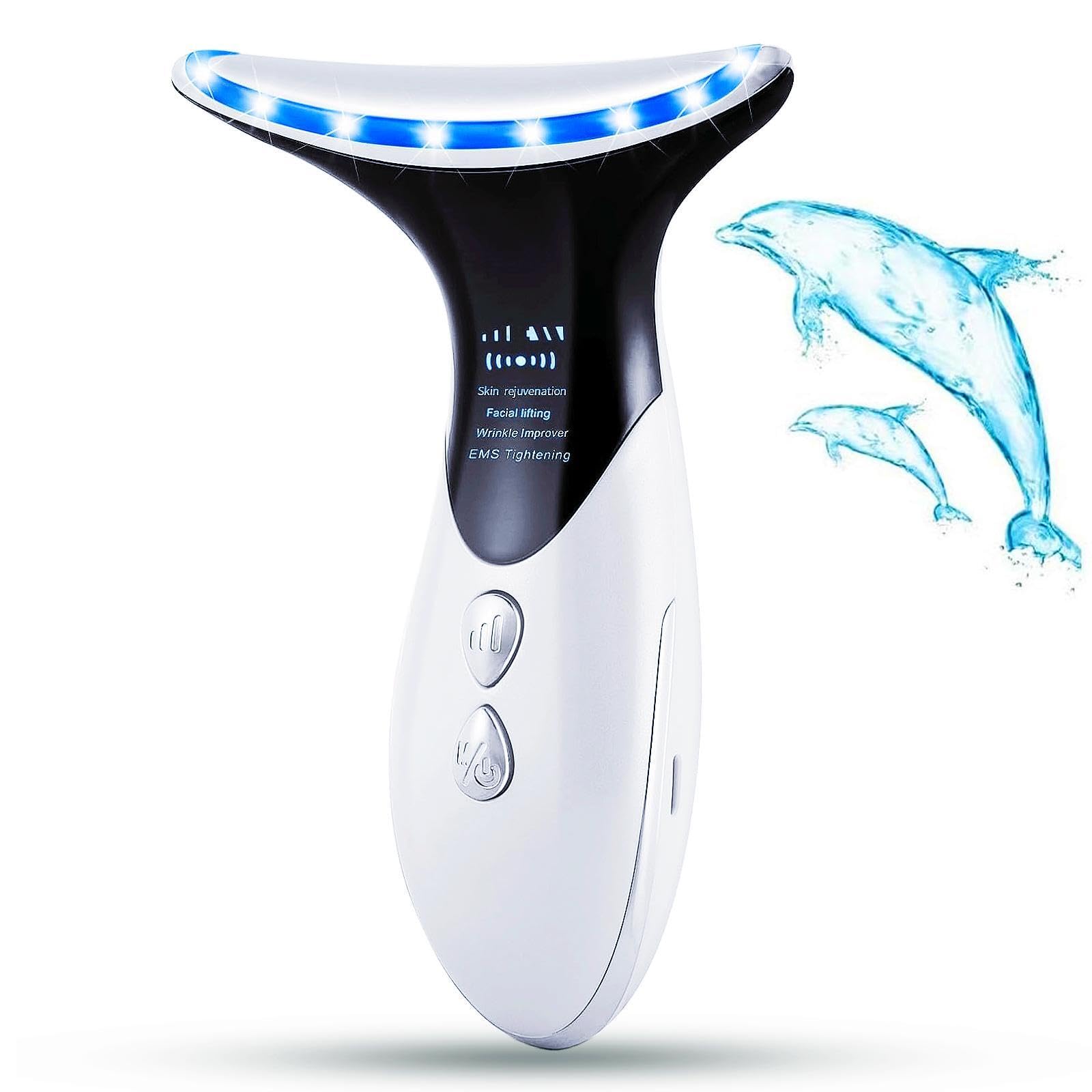 美顔器 EMS 顔 美顔器 多機能美顔器 リフトケア 冷却機能 4色LED Amazon.co.jp: 美顔器 4つモード【1台両役・温冷機能】 3つLED光 EMS多
