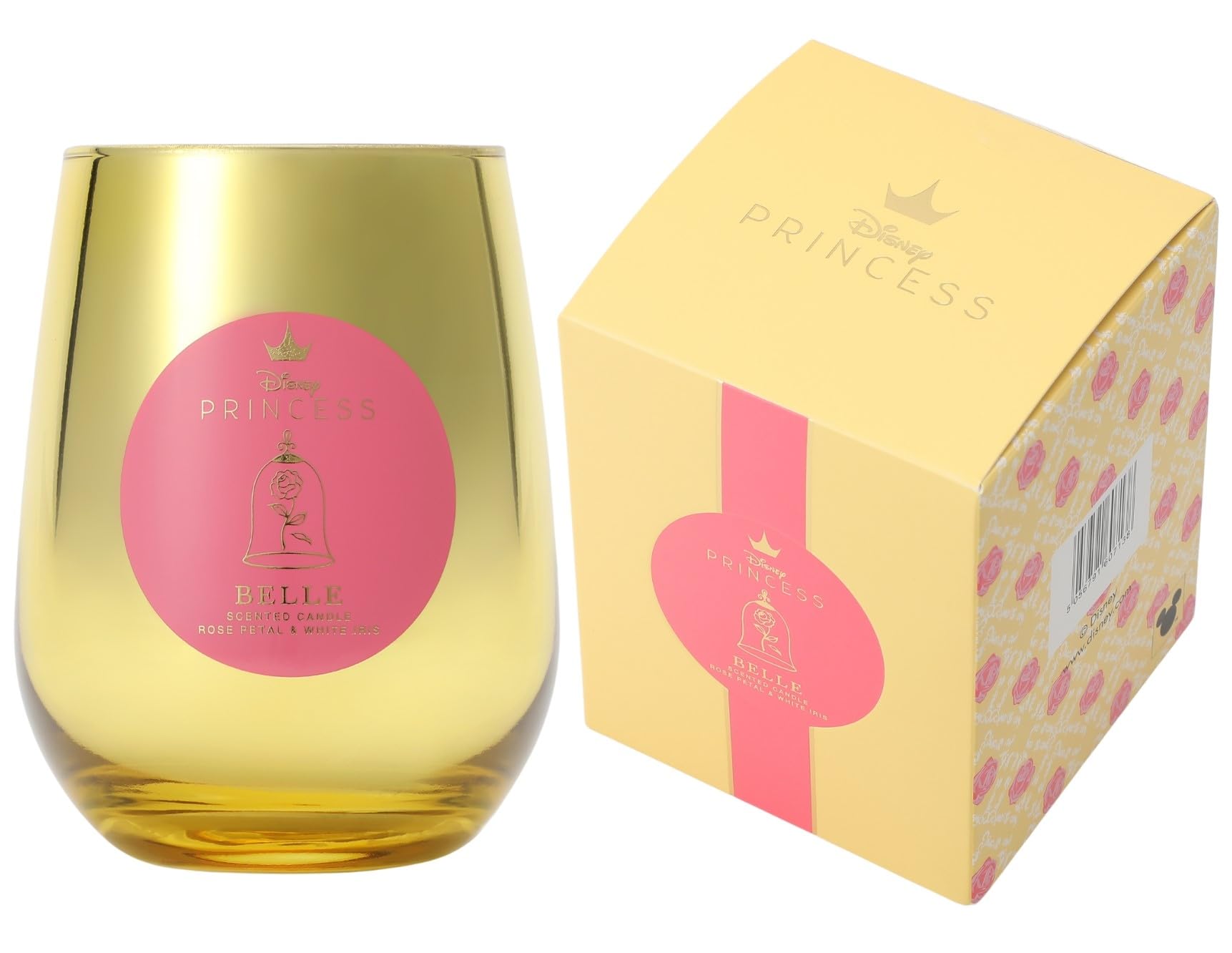 Disney Princess Belle Inspired Candle โ Rose Petal & White Iris Scent (1-Wick) - DISPRC001Y