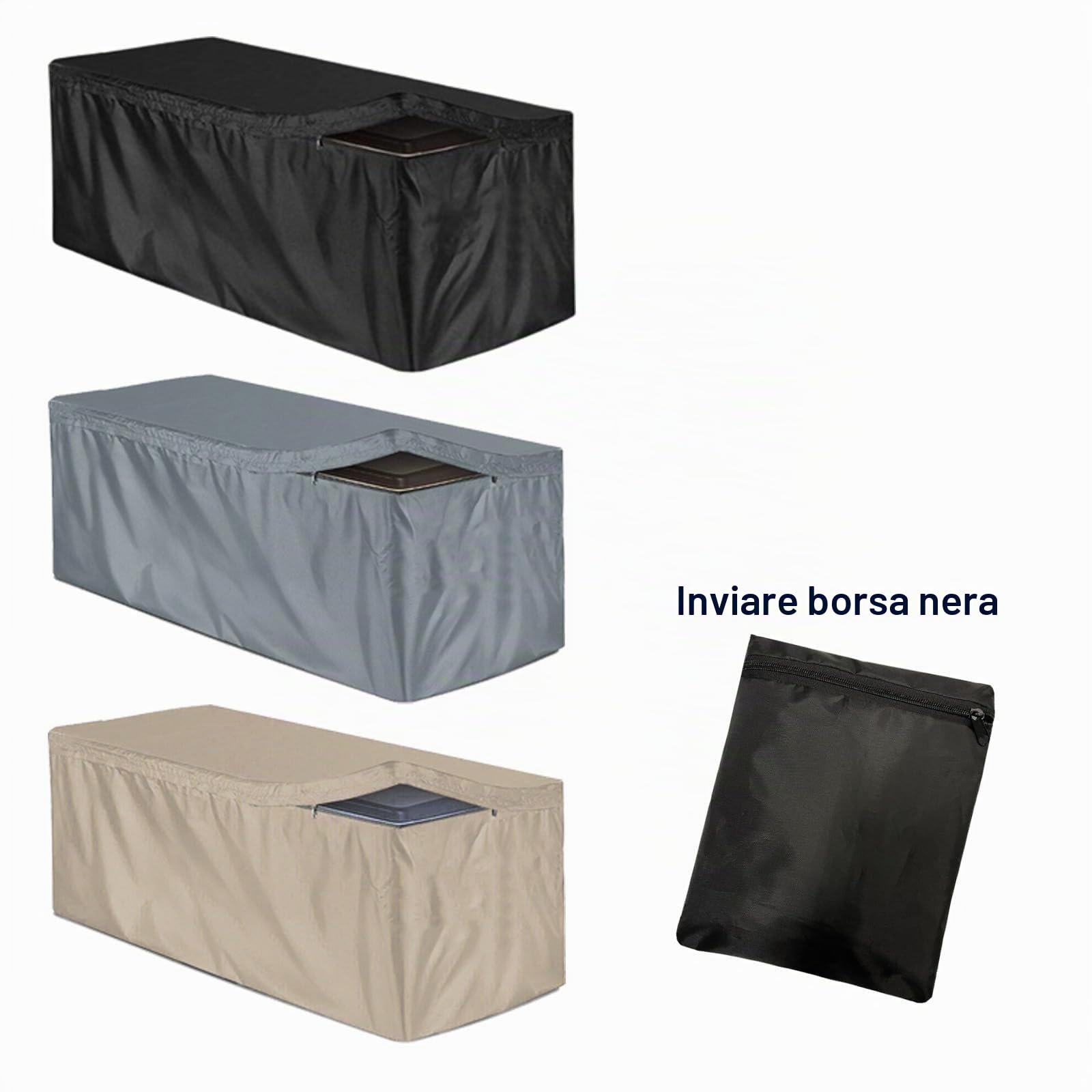 Generisch Copertura per mobili da giardino da giardino, cassapanca multiuso per cassapanca da giardino, copertura per cuscino, utilizzabile su box da giardino, copertura impermeabile