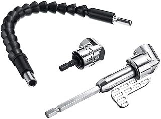 ArtisanShow 3PCS 105 Degree Right Angle Extension 1/4" Hex Shank Screwdriver Bit Drill Holder Extension Driver Flexible Shaft Bit for Electric Drill/Manual Wrench Power Hand Tools Gift for Machinist