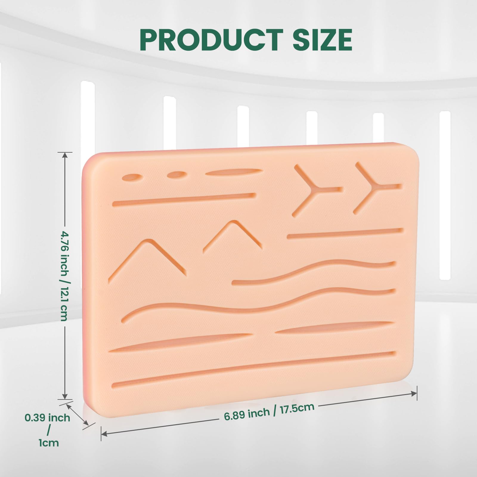 Ultrassist Suture Pad, 3-Layer Silicone Practice Pad with 14 Wounds — Amazon image 6