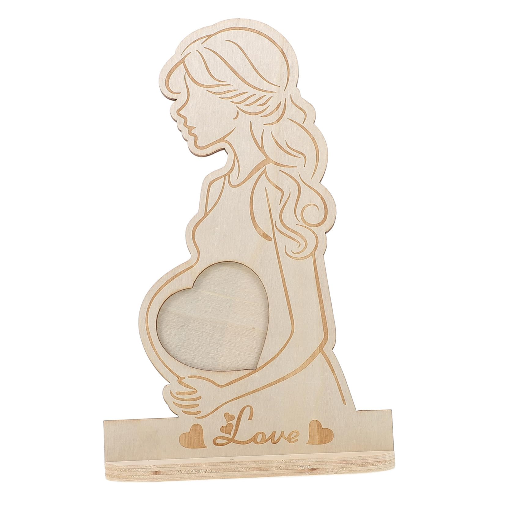 FUNOMOCYA Wooden Sonogram Picture Frame Elegant Keepsake Photo Frame for Newborn Memories Desktop Display for Photos Nursery Decor