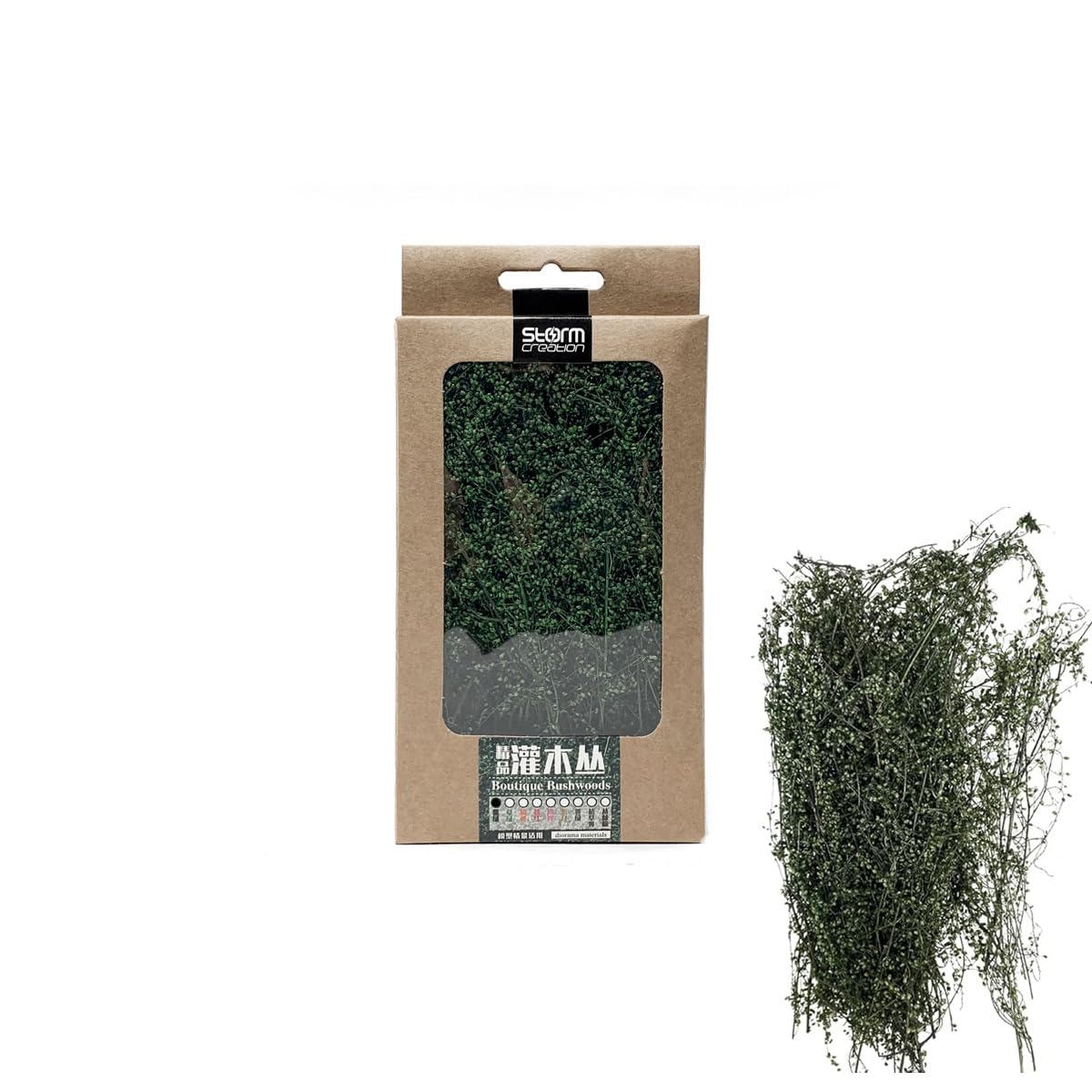 zalati Mini Shrubs Grass Tuft Bushes Model Figures for DIY Courtyard Manor Landscape Making - Spring, Green