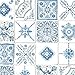NORWALL CK36622 Morrocan Tiles Bolt Wallpaper, Blue & White