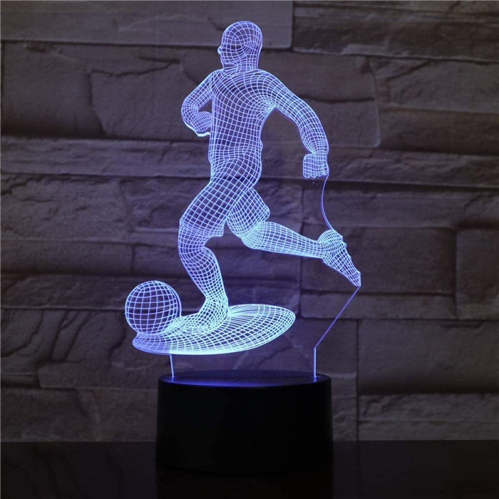Veilleuse LED, mini lampe de table dans la chambre à coucher, veilleuse 3D, lumière LED rechargeable au toucher coloré créatif