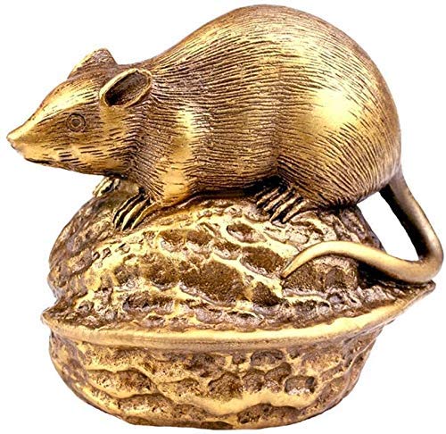 Statue rat chinois Feng Shui laiton décoration maison bureau pour la richesse
