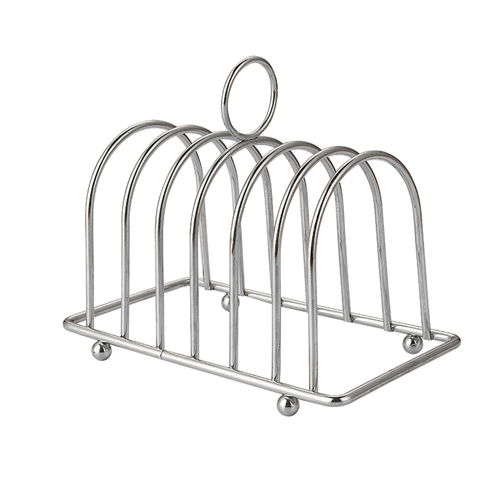 ACUIF Toast Bread Rack Stainless Steel Slice Toast Holder Cooling Grid Bread Rack 6 Slice Holes Restaurant Toast and Bread Display Serving Stand Kitchen Breakfast Accessories