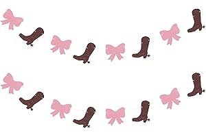 Boots or Bows Gender Reveal Banner Paper Garland Dessert Bar Bunting Boy...