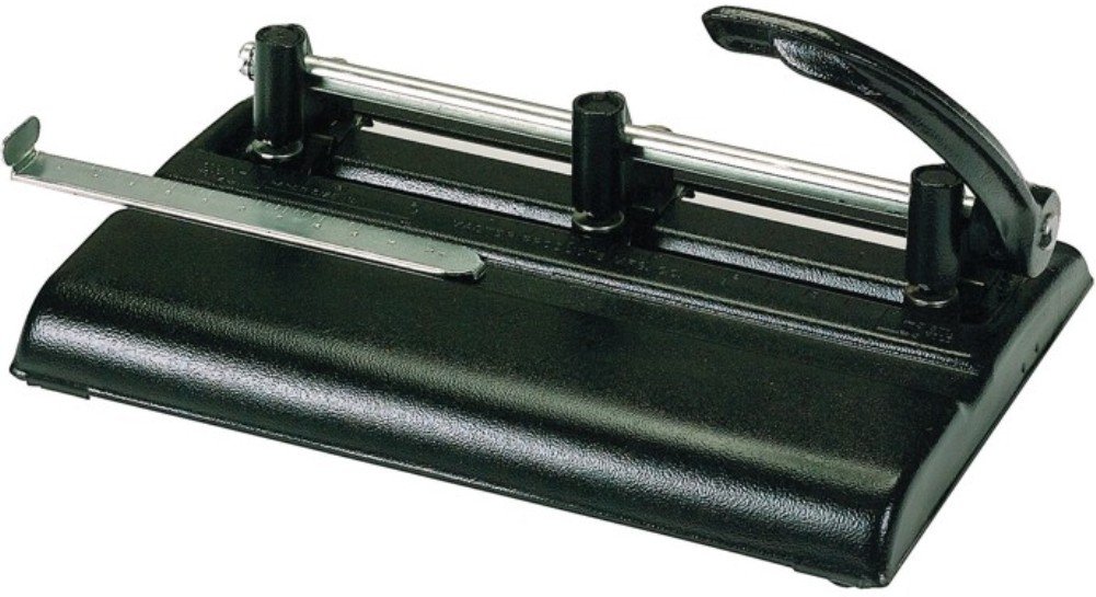Martin Yale 325B Master Hole Manual Punch, 24 Sheets Capacity, Accepts 2 To 7 Punch Heads, Comes Standard With Three 9/32" Punch Heads