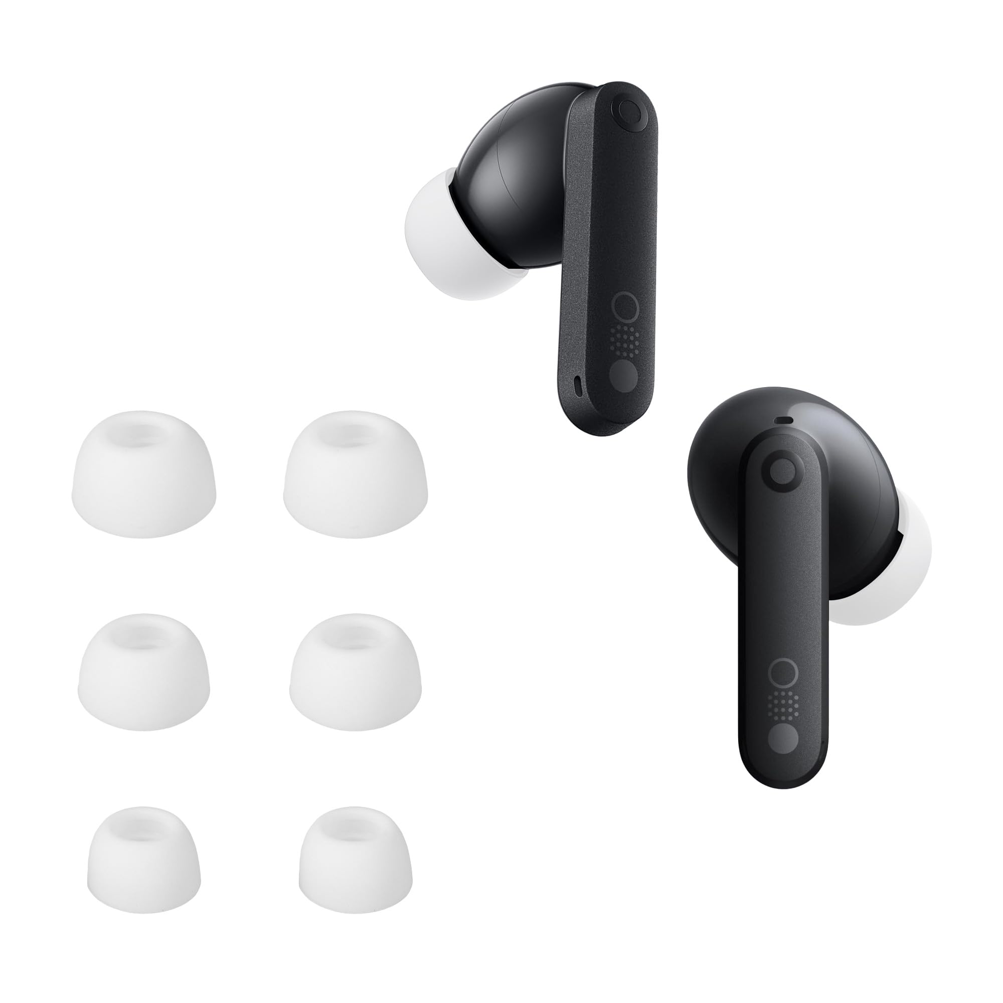 kwmobile 6x Replacement Ear Tips Compatible with CMF by Nothing Buds Pro 2 - Silicone Tips for Earphones - White