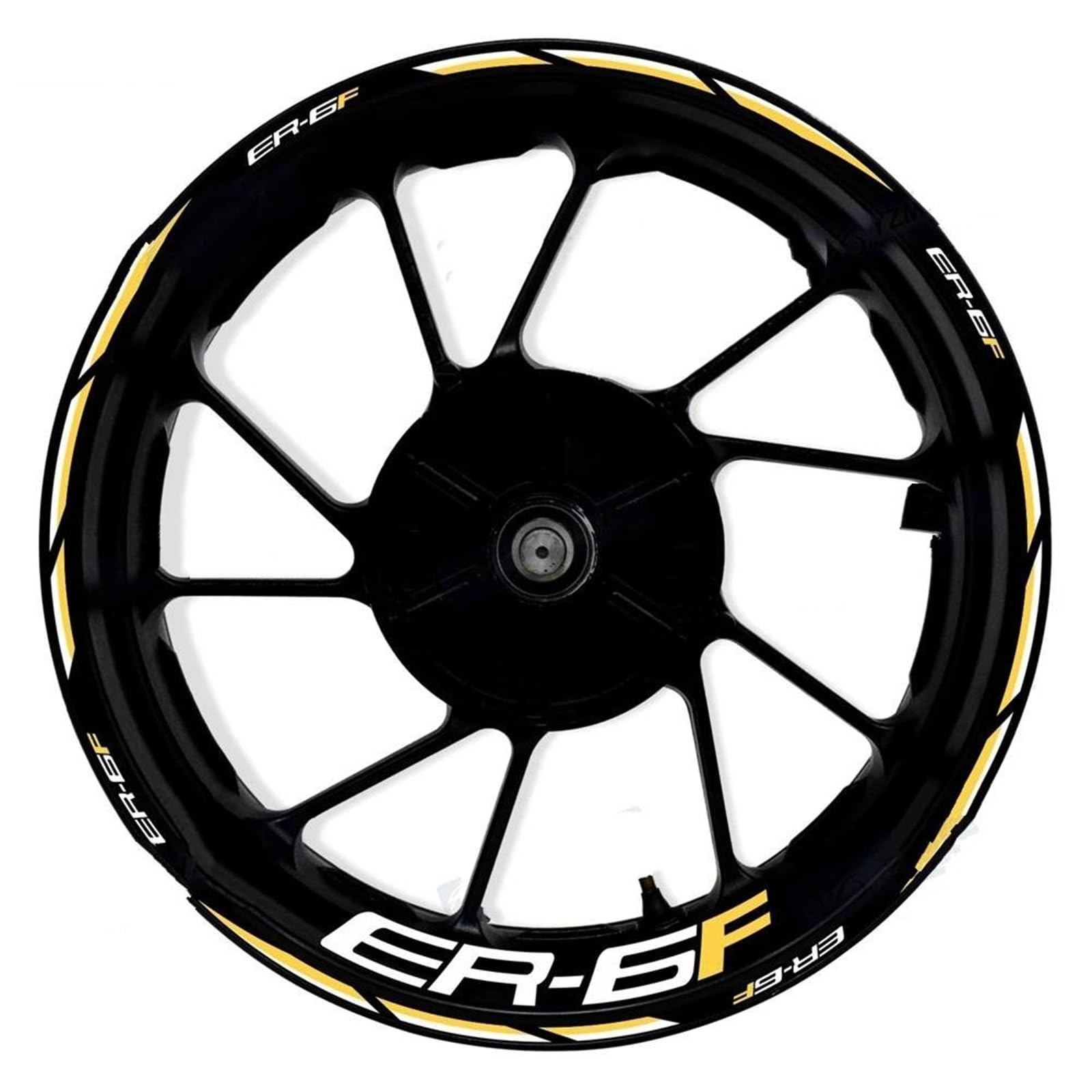 Motorcycle 17 Inch Front and Rear Wheel Hub Decal Modified for Kawasaki ER-6F ER6F ER 6F Rim Stickers(Color22)