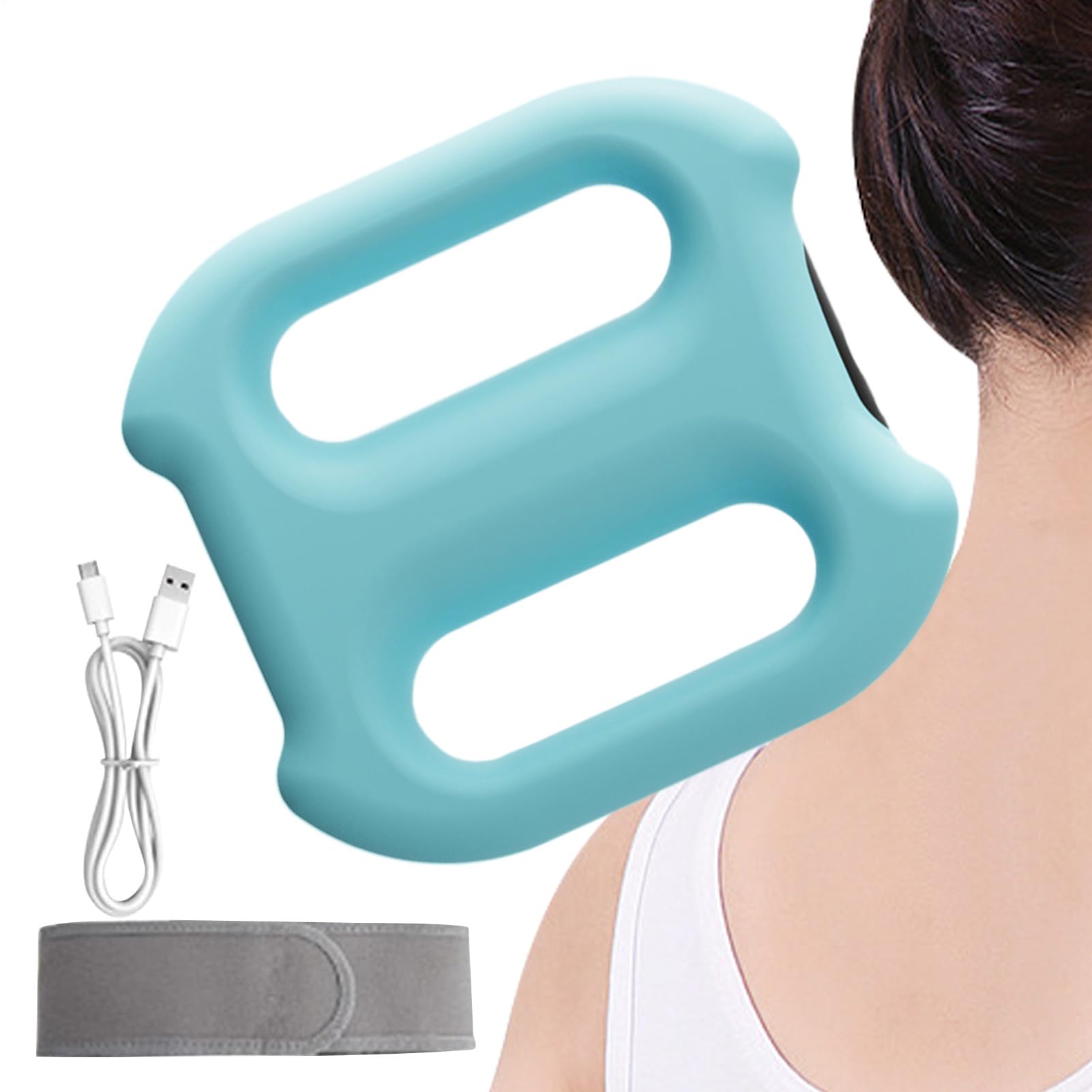 Anillo de masaje de fascia, masajeador de tejido profundo de 5 velocidades, herramienta de liberación de fascia inalámbrica, rodillo muscular con cinturón, equipo de recuperación para atletas, piernas