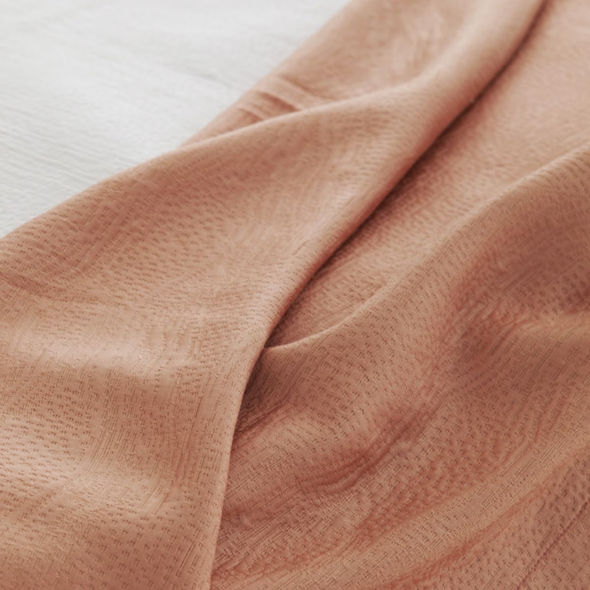 Linge de lit Dunes en coton argile drap housse couette 150 cm fermeture bouton