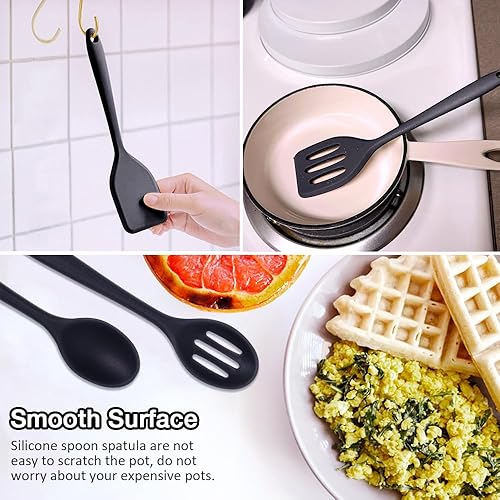 Miniatura 7 de Espátulas pequeñas, 5 unidades, mini espátula de silicona fácil de limpiar, espátula flexible de brownie, espátulas para uso en cocina, mini