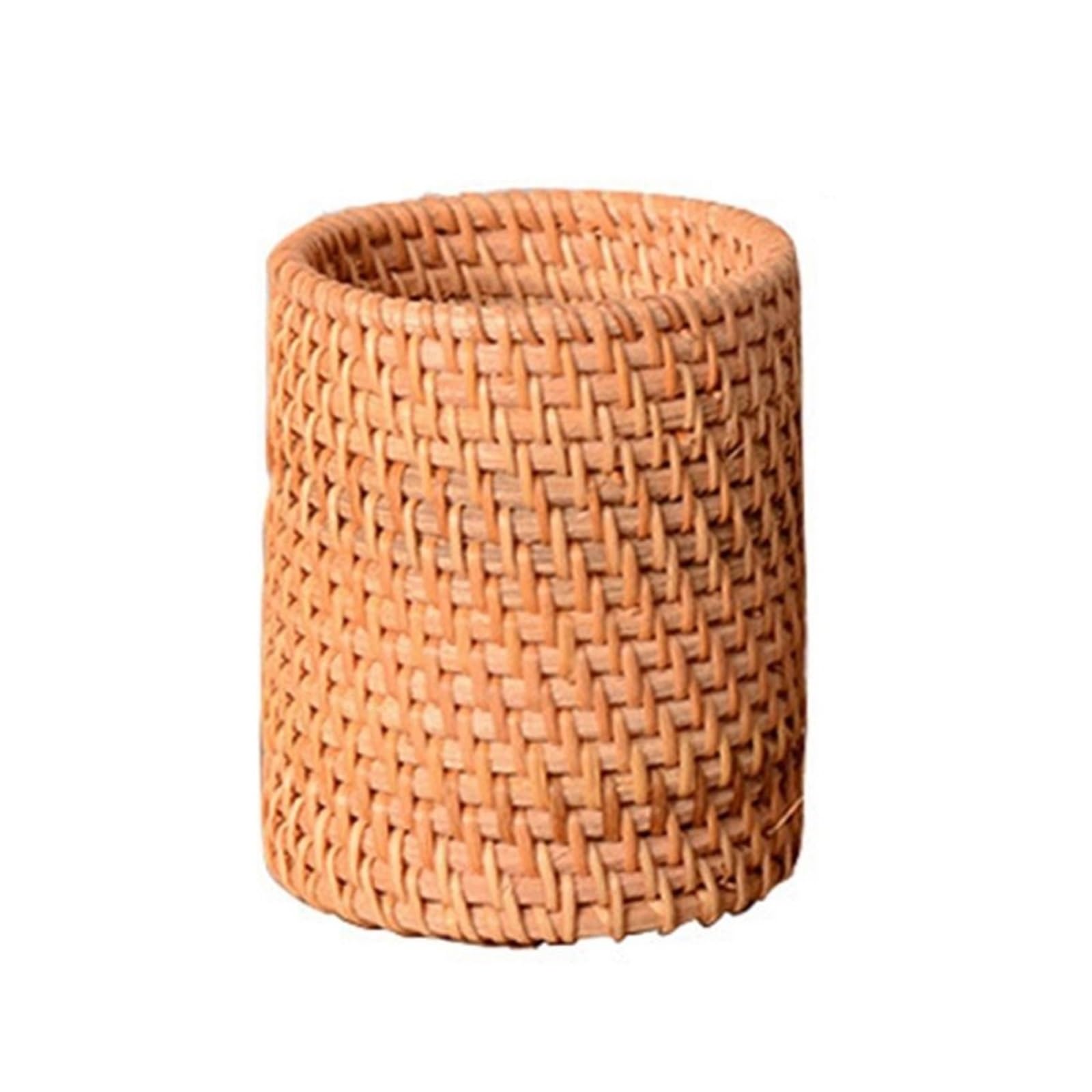 ZNJAMN 1PCS Stationery Storage Wood Vine Rattan Pen Holder Cosmetic Multifunctional Hand Woven Handmade for pens(Size A)