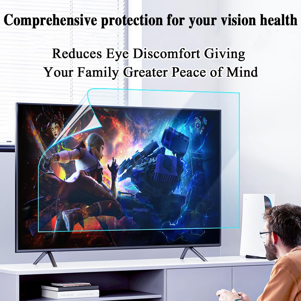 32-75 Zoll TV-Display Anti-Reflexions-TV Anti-Reflexions-TV-Bildschirmschutz Matt Anti-Blau Licht Filter/Gegen Strahlung Film Filter Film Anti für Tvs,75” 1645 * 930mm