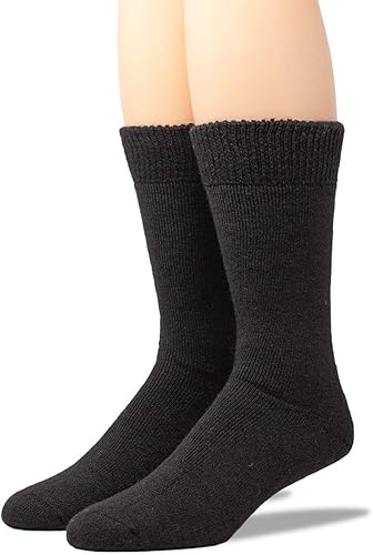 WARRIOR ALPACA SOCKS - Calcetines de lana de alpaca para exteriores, forro de rizo con apertura de banda cómoda para hombres y mujeres
