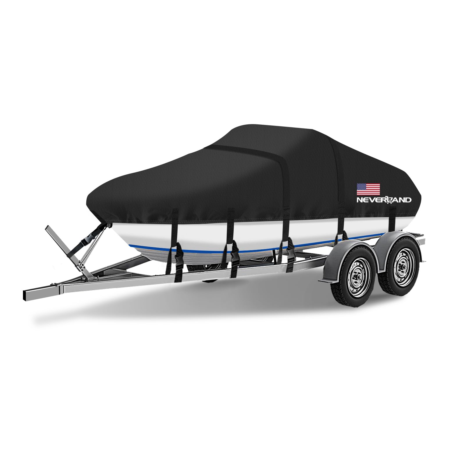 YSPACE Boat Cover 17-19ft,Trailerable 1200D Heavy Duty Waterproof Cover - View #3