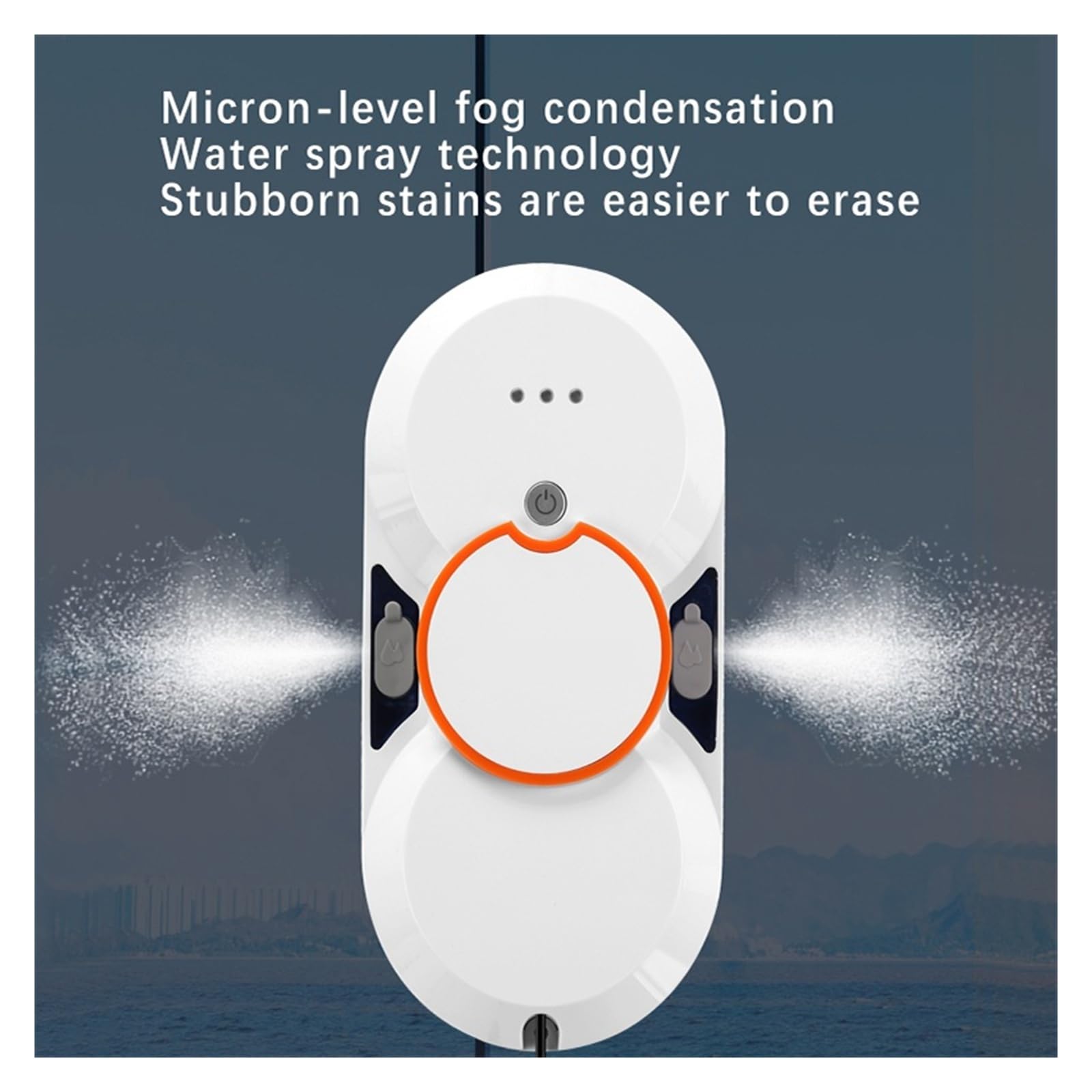 Robot limpiacristales automático con dos pulverizadores, limpiador de cristales inteligente for el hogar con detección de bordes y control remoto. para superficies lisas