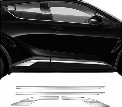 OMAC Side Door Trim Skirt Garnish for Toyota C-HR 2018-2022 Stainless Steel 4Pcs