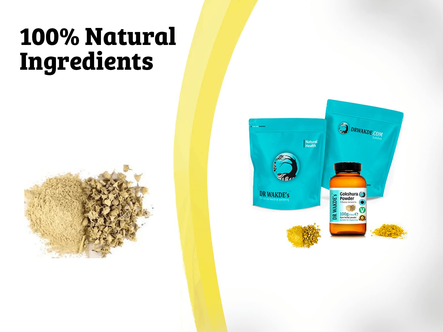 DR WAKDE'S® Gokshura Pulver (Tribulus terrestris) - 500g (1.1lb) I 100% Kräuter I Ayurvedische Nahrungsergänzung I KOSTENLOSER VERSAND auf mehrere I Mengenrabatt I Versand am selben Tag