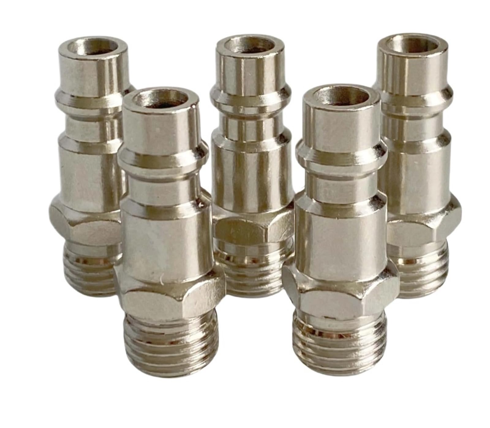 5Pcs EU Type Pneumatic Quick Fitting Connector PM20 SM20 with G1/4 Male Thread for Air Compressor(5 Pcs Plug)