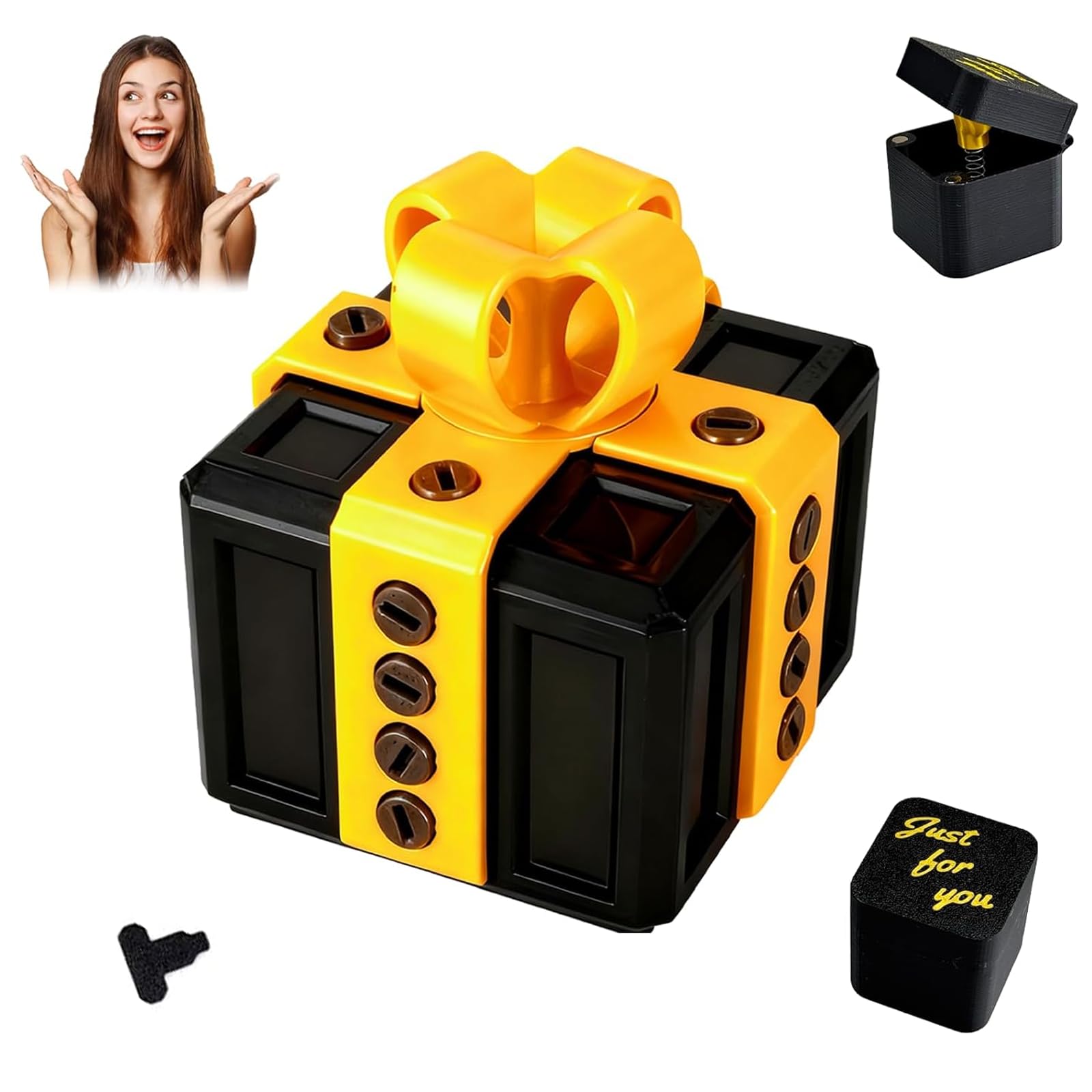Annoying Gift Box With Twist Storage, Funny Prank Gift Box with Screws, 3D Printed Surprise Box, Novelty Gag Gift for Adults, Birthday Valentine’s Day Present Desk Toy (G)