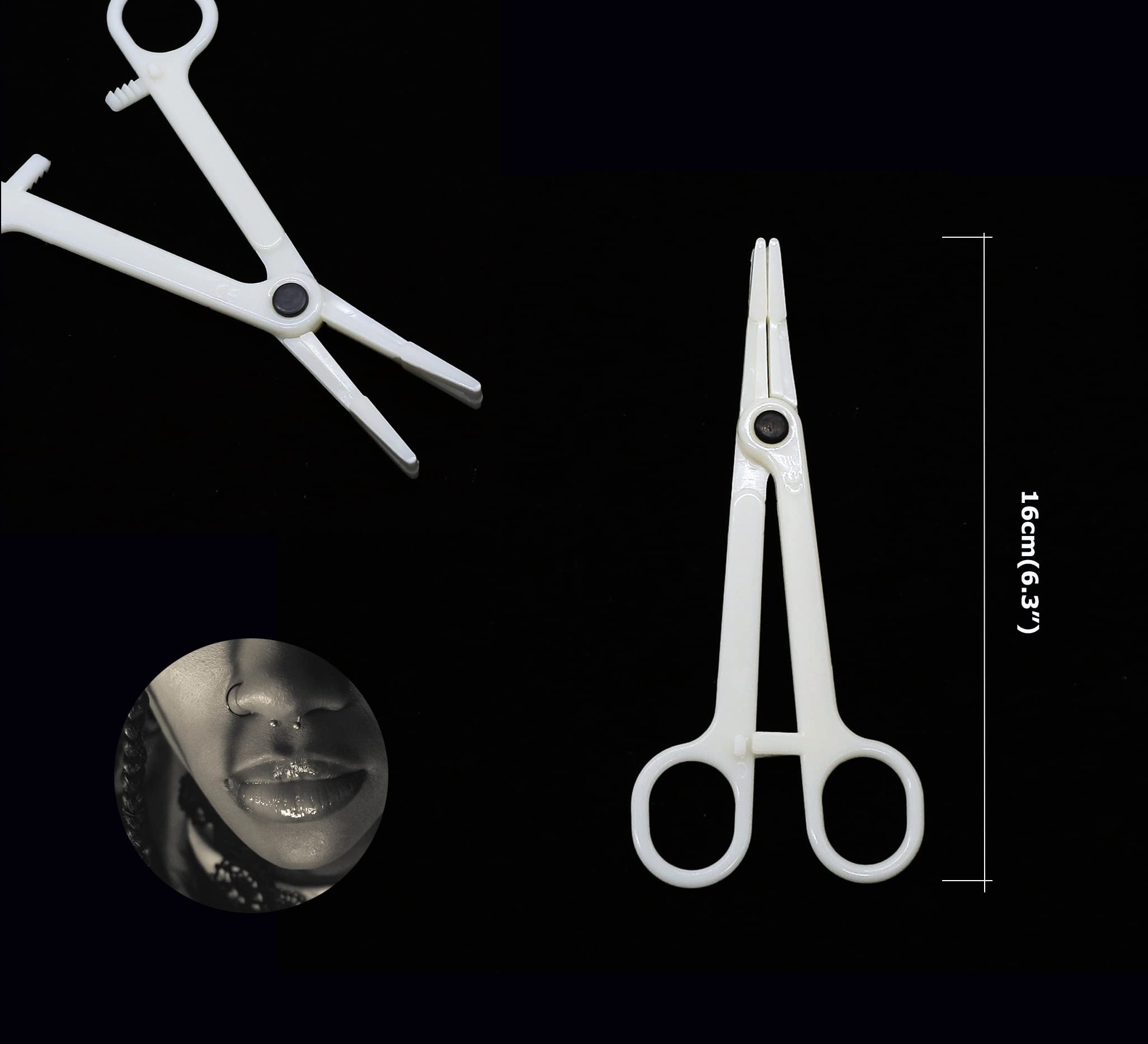 Buy Piercing Clamps 8pcs Disposable Piercing Forceps Clamp Slotted