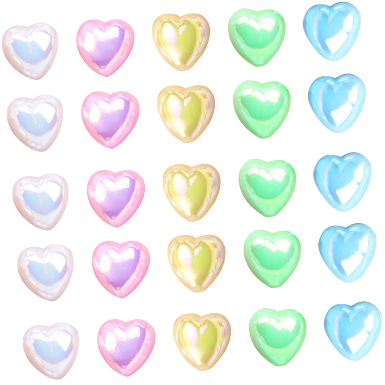 Healeved 2000pezzi Decorazioni Per Unghie Forma Di Cuore Colorate Abbellimenti Per Nail Art Accessori Per Manicure Per Makeup e Decorazioni Per Smartphone