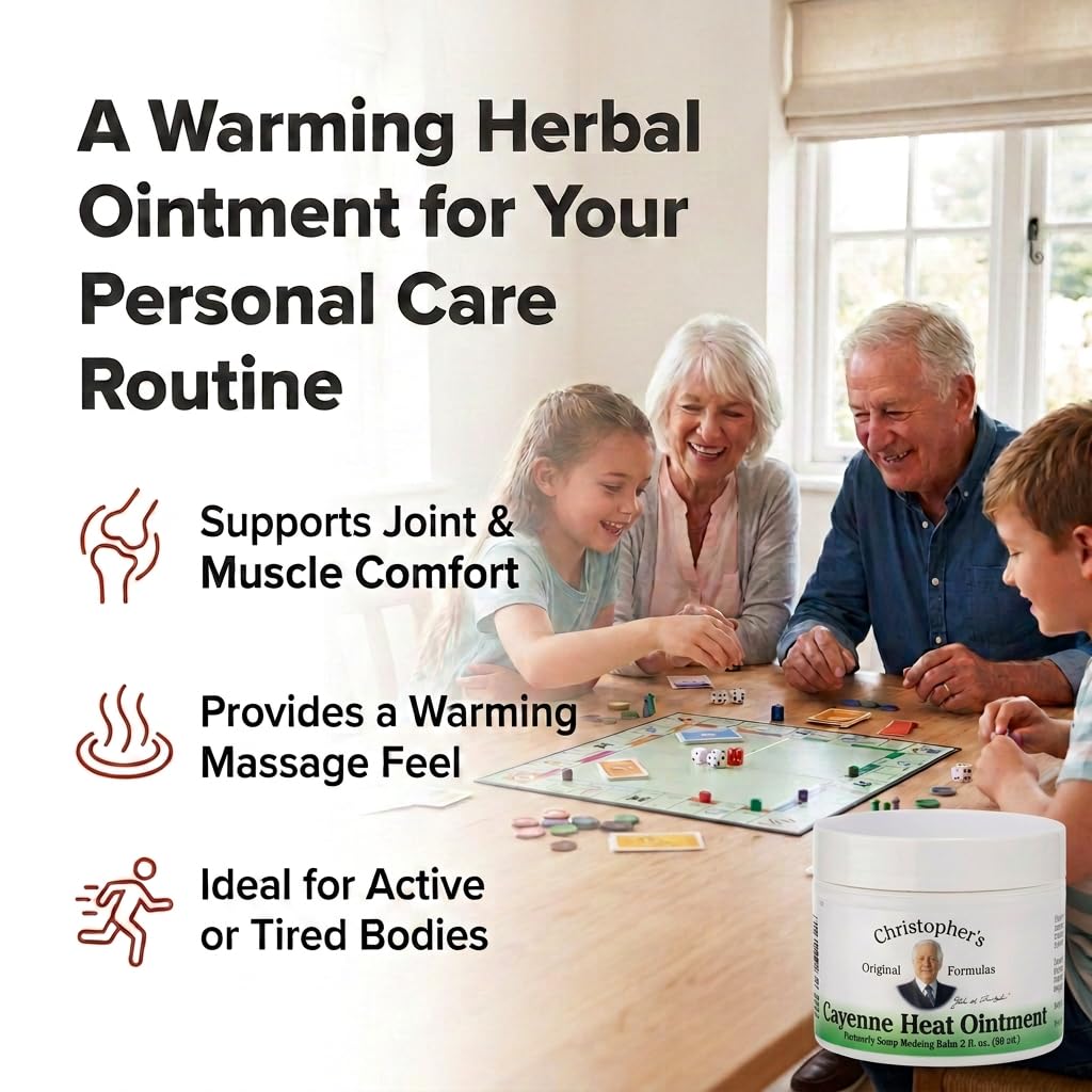 Christopher's Original Formulas Cayenne Heat Ointment, Warming Herbal Topical for Discomfort & Circulation, 2 fl oz — Amazon image 7