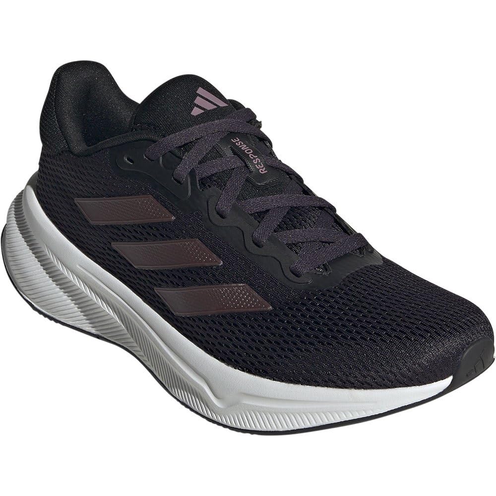 adidas Mujer Response Shoes, Aurora Black/Aurora Met/Wonder Orchid, 38 EU