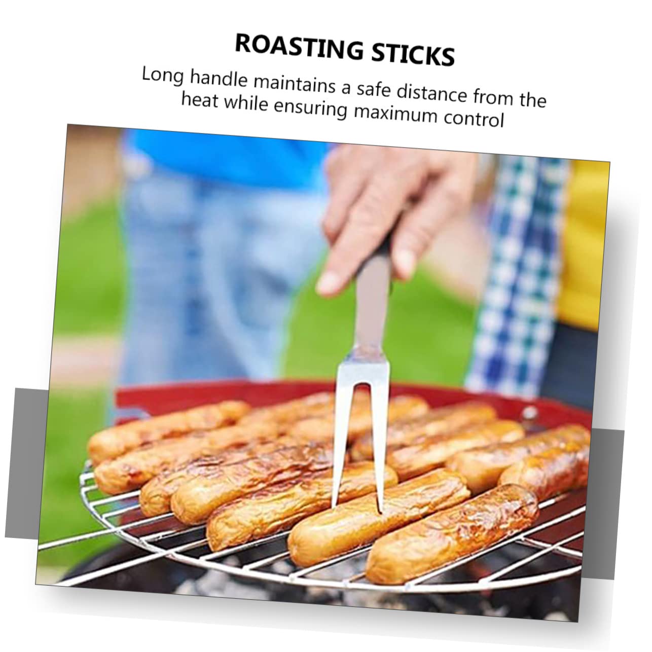 Toddmomy 4stücke Edelstahl Bbq Gabeln Mit Langem Griff Hochwertige Grillgabeln Aus Edelstahl Für Grillen Picknicks Und Restaurantgebrauch