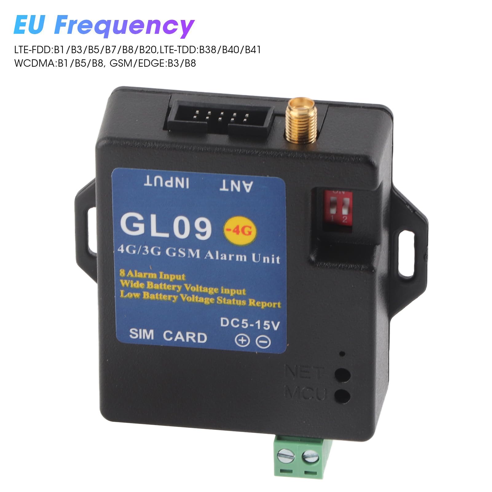 4G/3G/GSM Alarm-Sicherheitssystem-Alarmmodul, 8-K-Eingang, kabelloser Heimlager-Sicherheitsalarm mit eingebautem 4G-Modul für Fernüberwachung (EU-Standard)