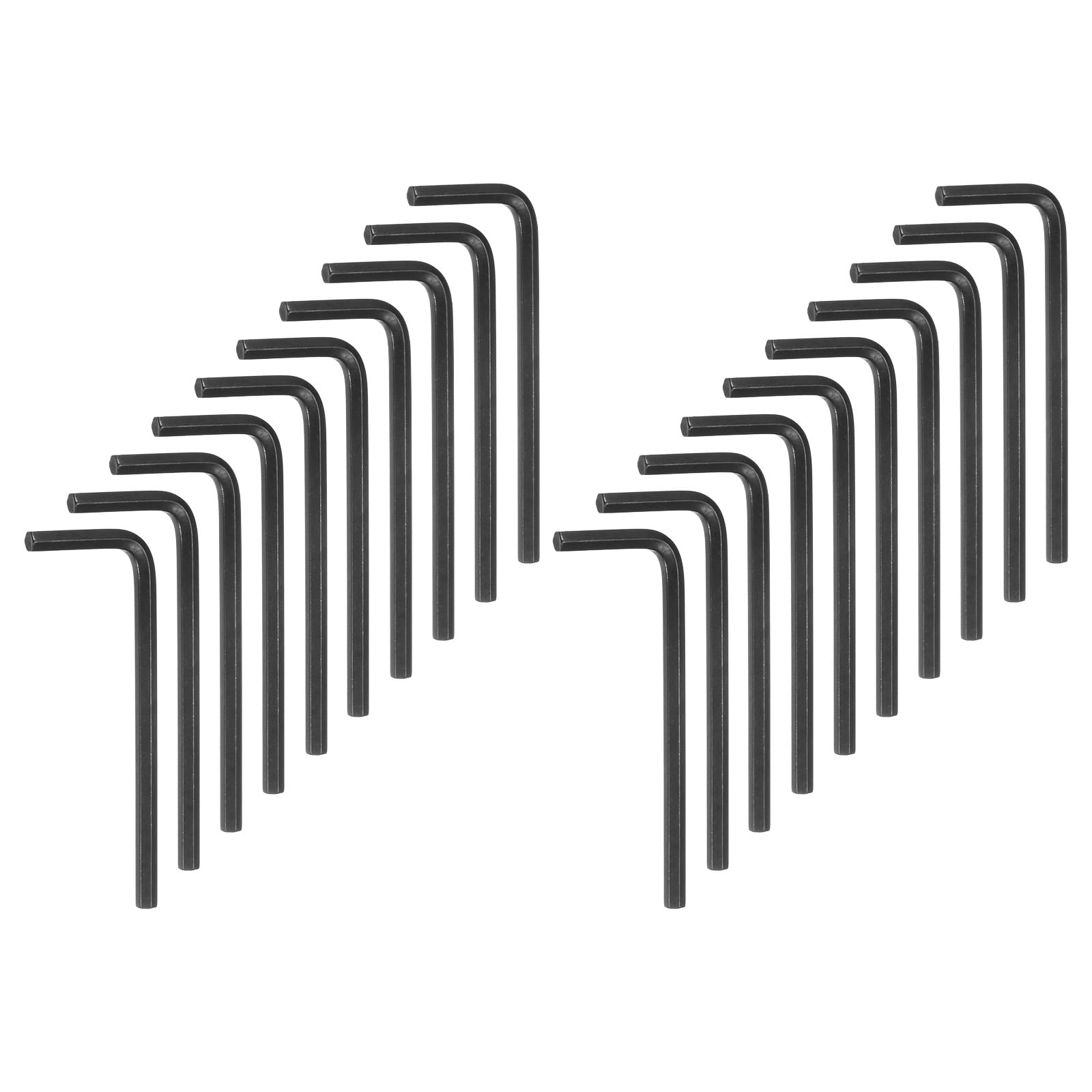 HARFINGTON 20pcs Hex Key Wrench 9/64" L-Shape Hexagon SAE Wrenches Chrome Vanadium Steel Repairing Tool for Home Repair, Black