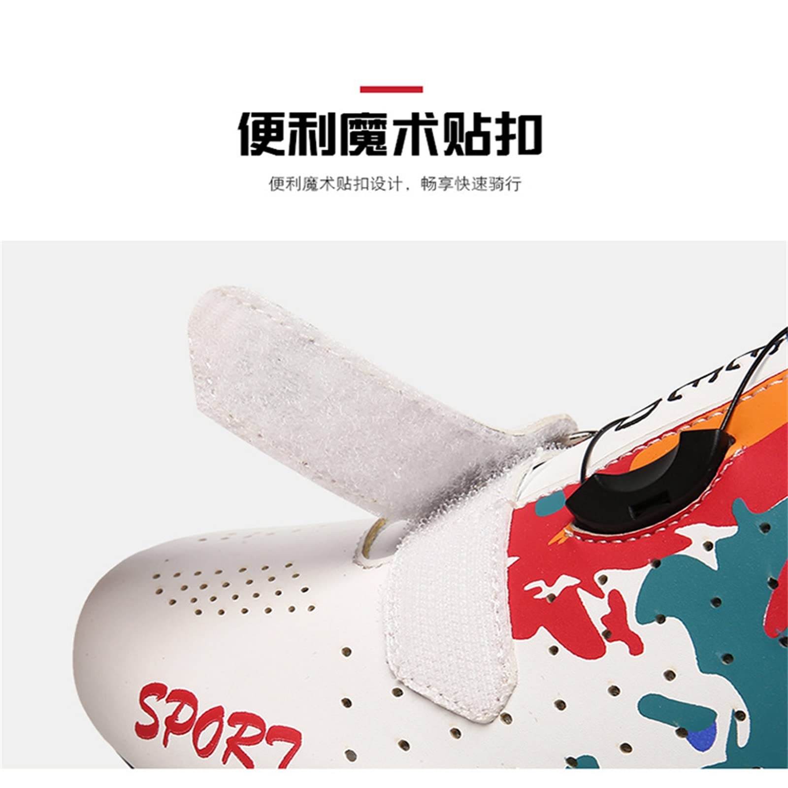 Buty rowerowe męskie, rowerowe buty rowerowe rowerowe obrotowe sznurowanie za pomocą kompatybilnego buta z pelotonem z SPD i delta(42, White)