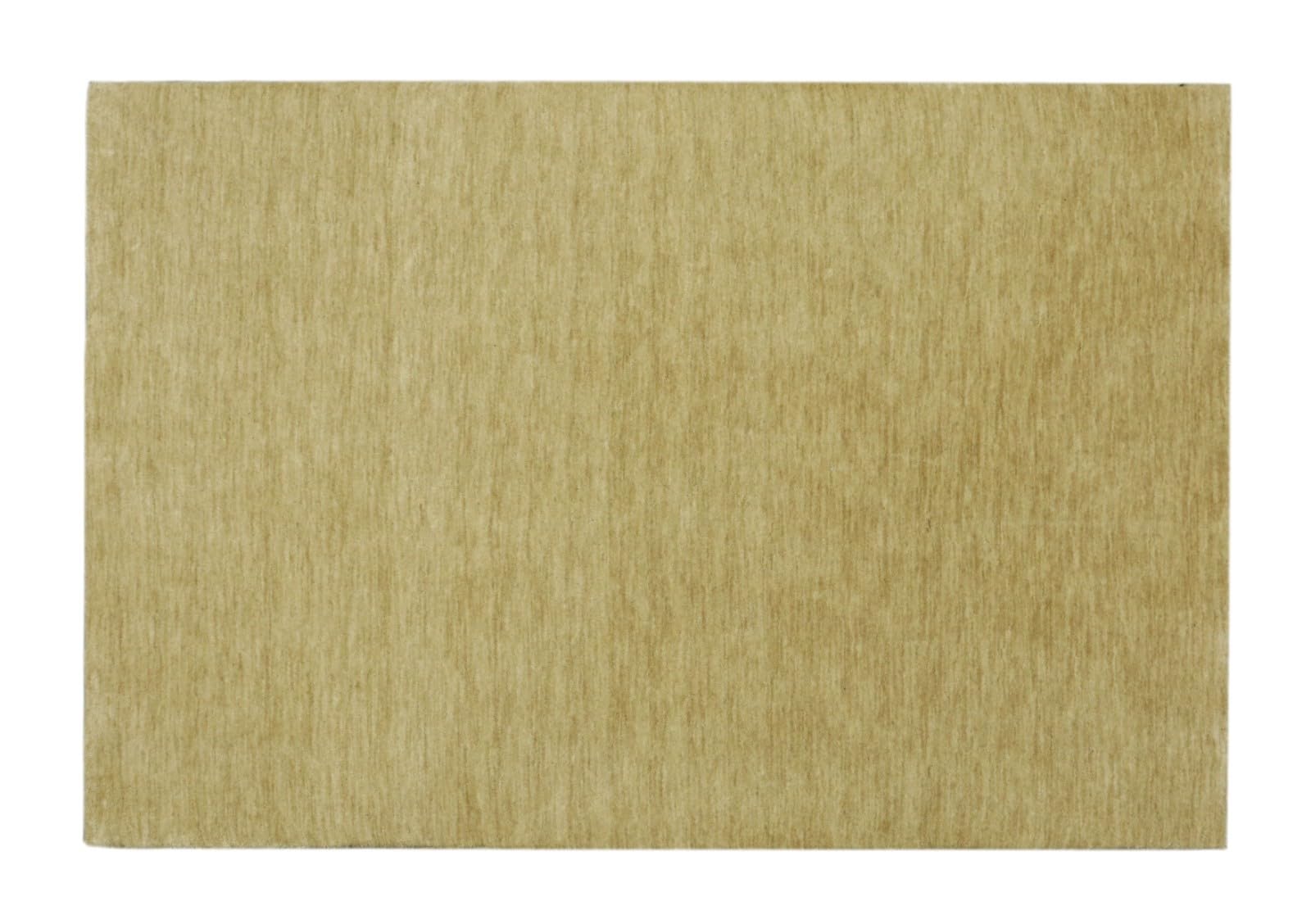 HL1079 Tapis Gabbeh tissé à la main 100 % laine - Beige uni - 120 x 180 cm