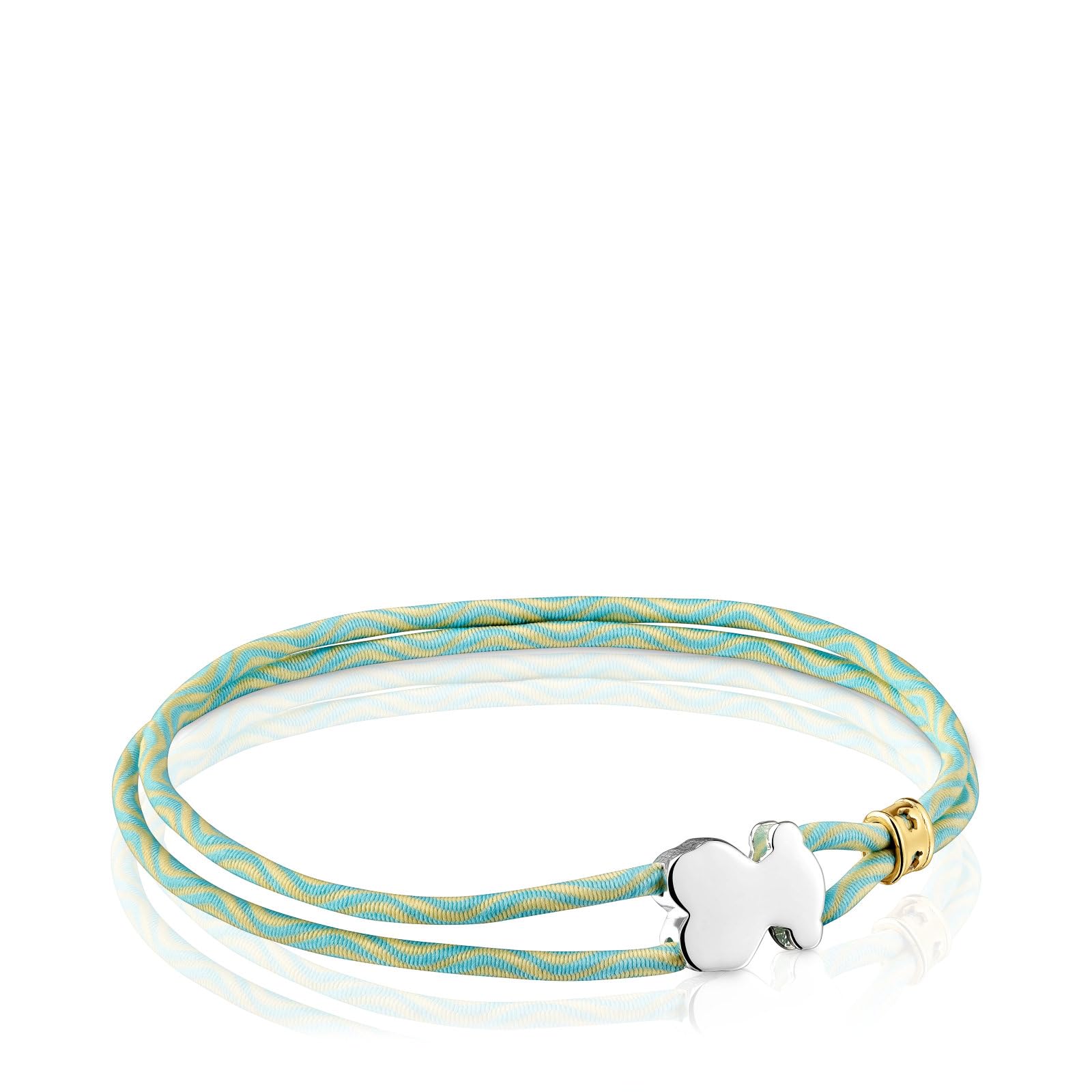 TOUS Pulsera Elástica para Mujer con Motivo de Oso de Plata de Primera Ley, Colección Sweet Dolls