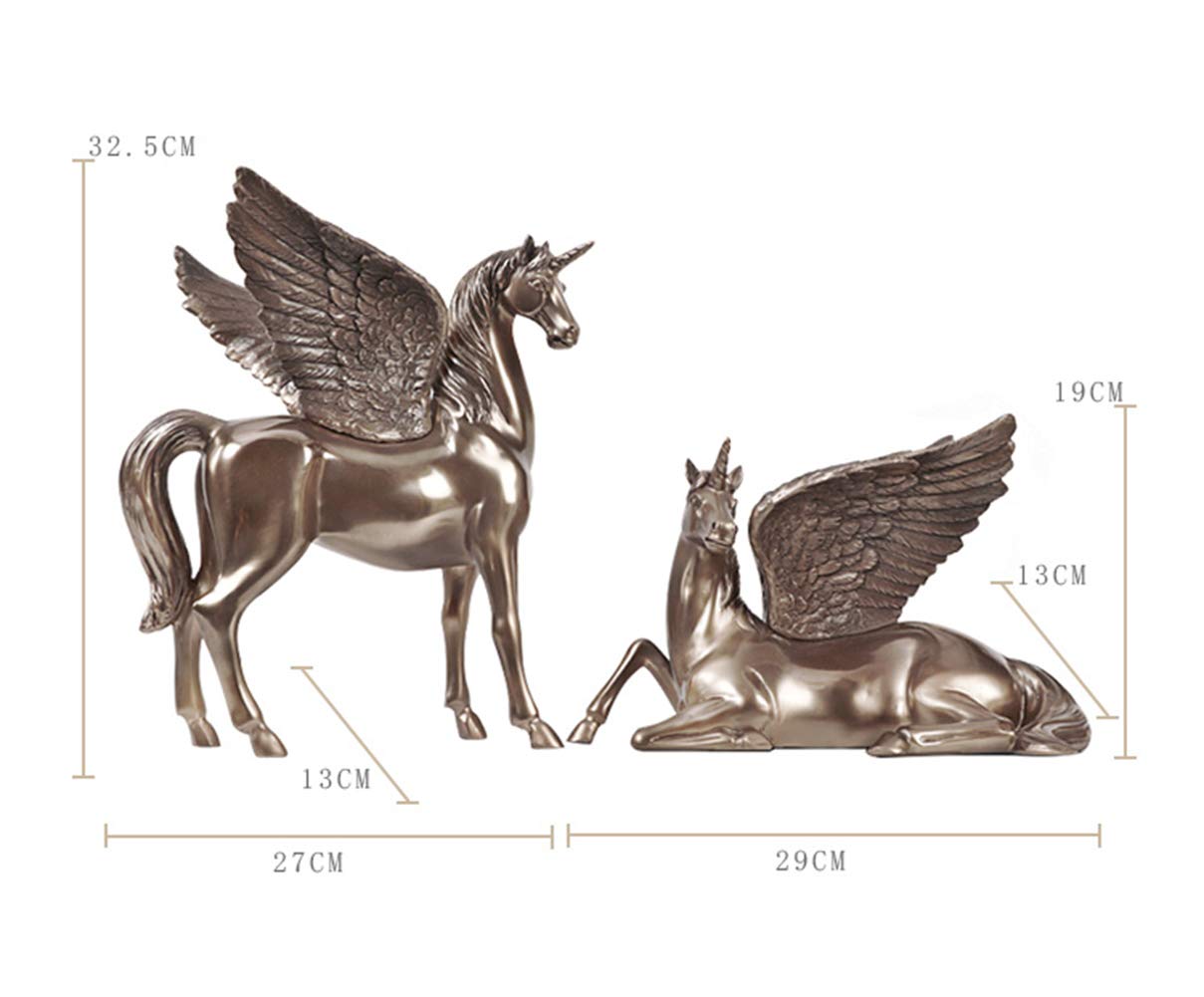 Amazon.co.jp: 装飾的な馬の像、ペガサスの彫刻ペガサスの翼のある馬の