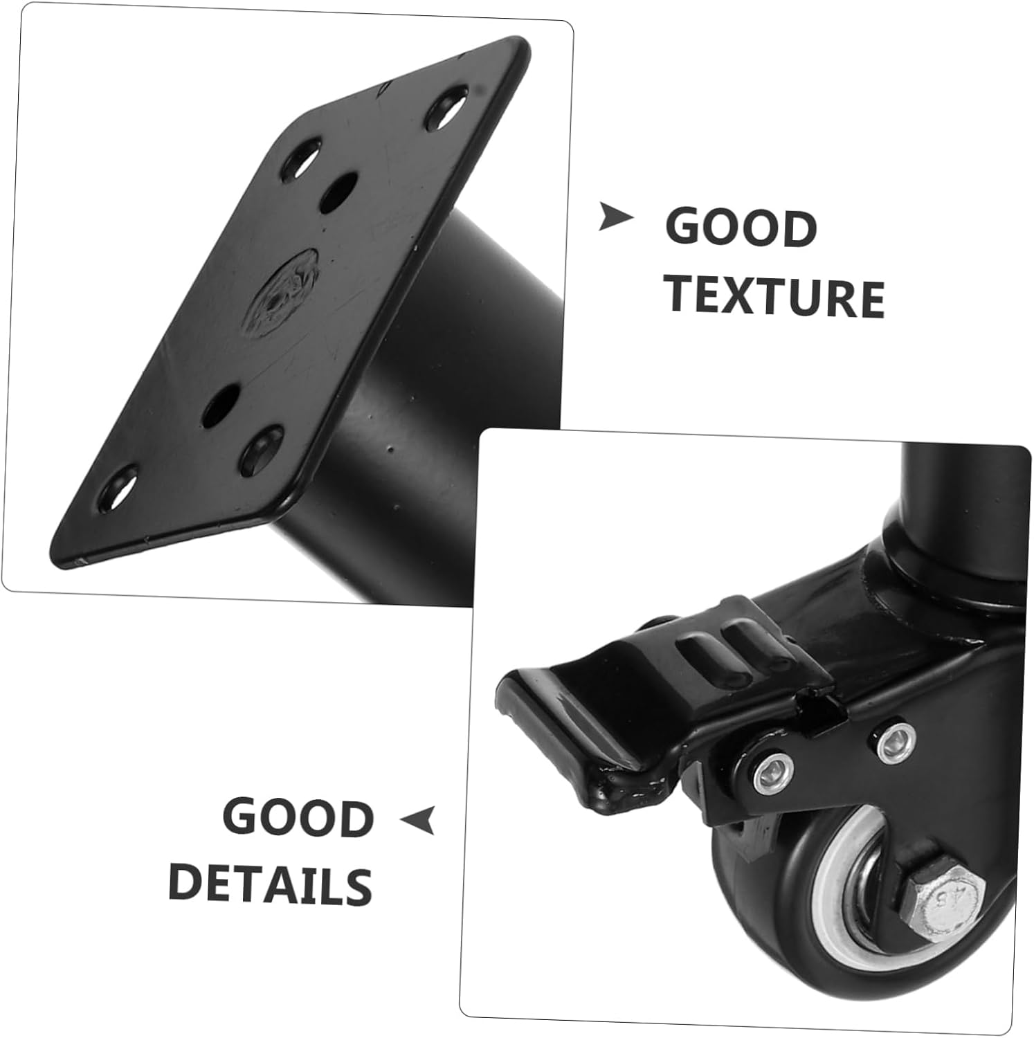 Mipcase 4pcs Adjustable Furniture Legs with Wheels Height Adjustable Legs for Sofa Dresser and Cabinet Sturdy Support and Smooth Rolling for Easy Movement